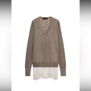 Zara Taupe V-Neck Lightweight Sweater/tunic/dress